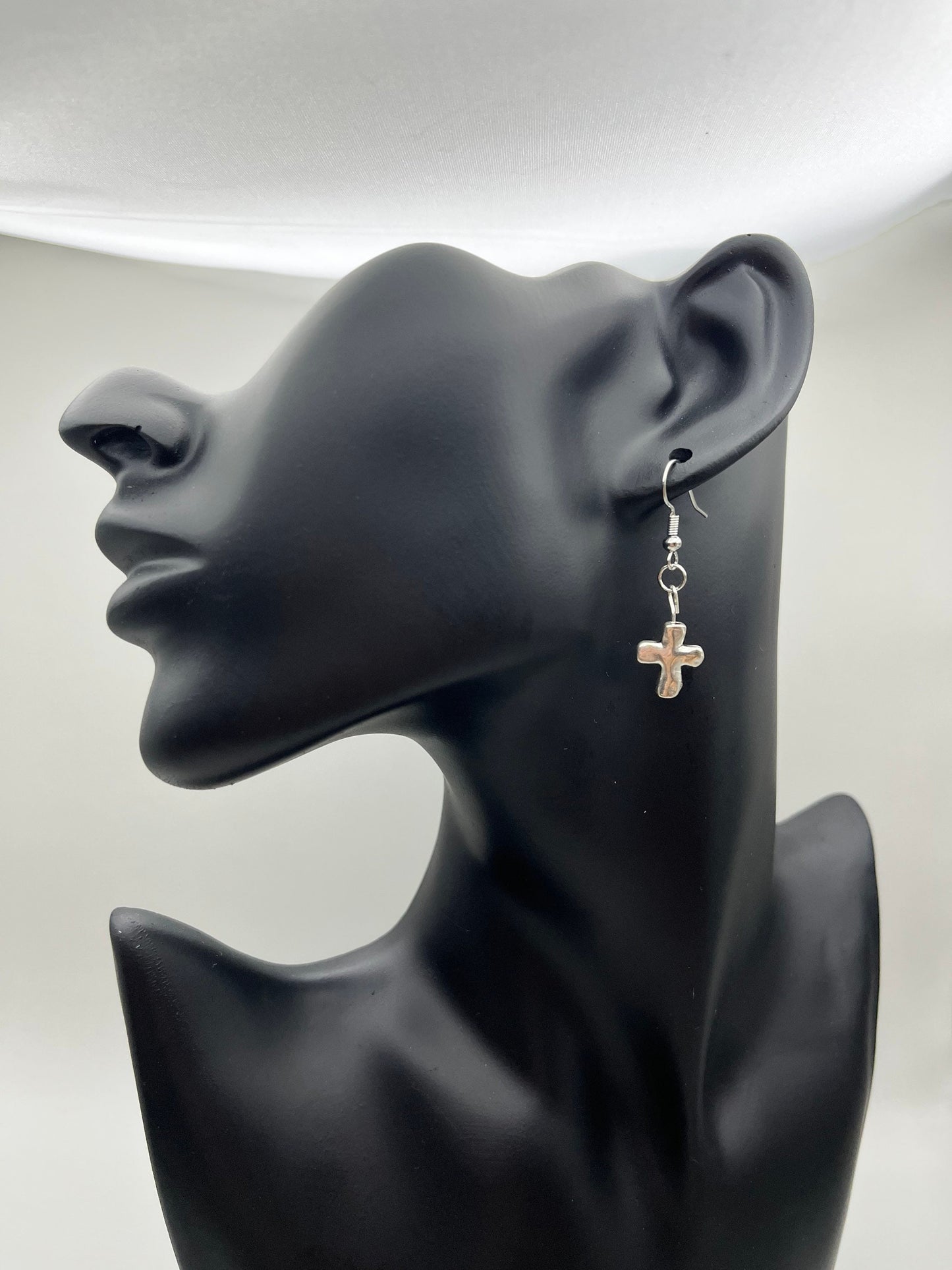 Silver Cross Earrings