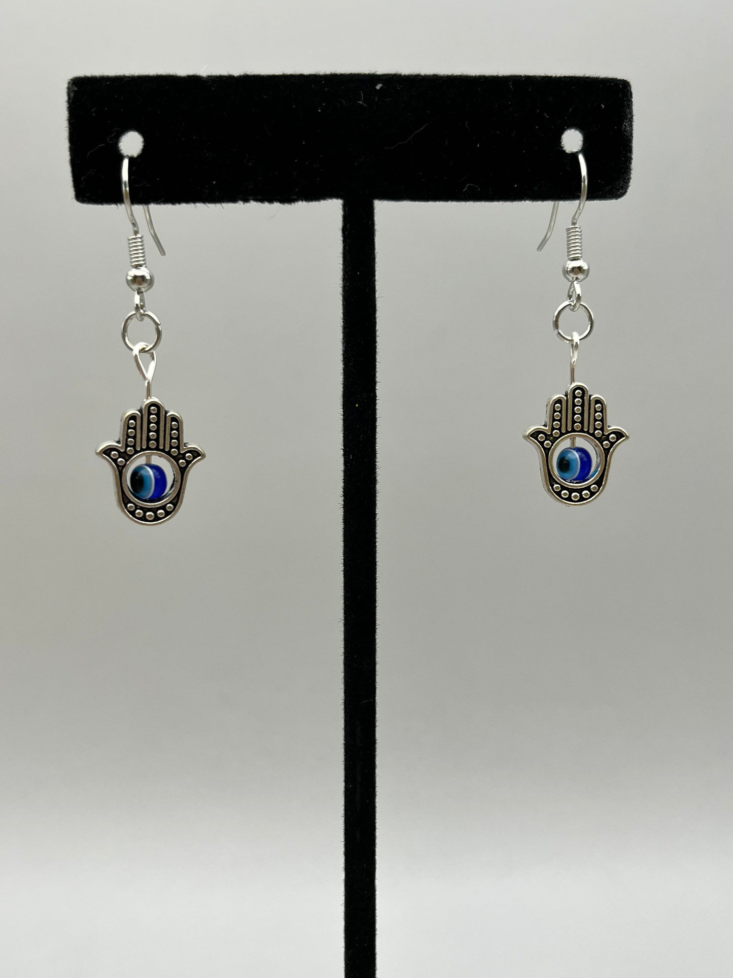 Evil Eye in Hamsa Hand Earrings