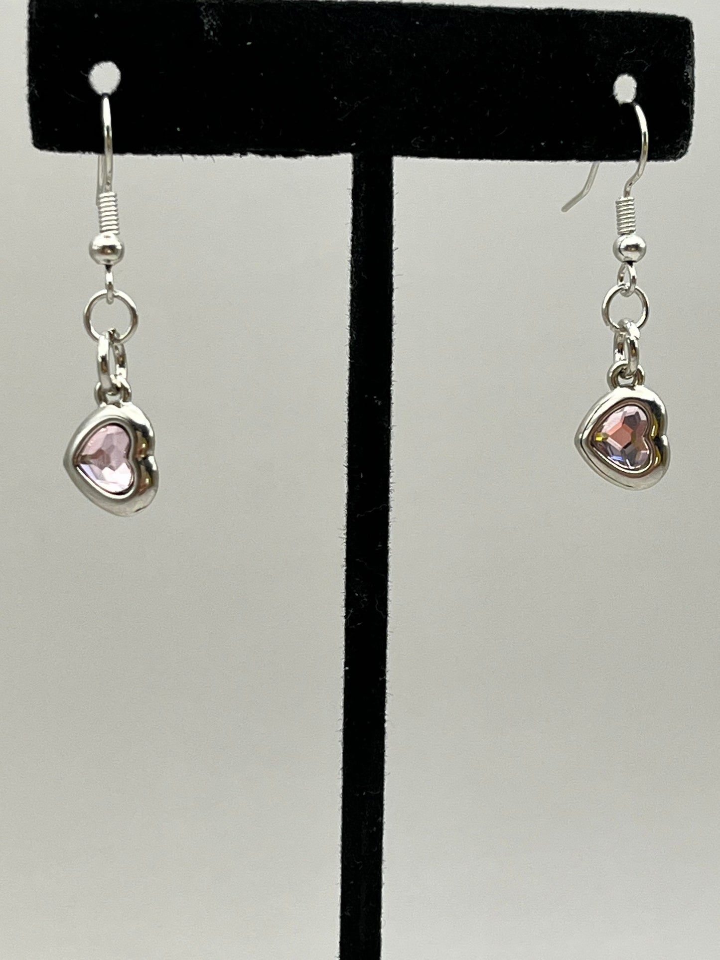 Lite Pink Austrian Crystal Hearts