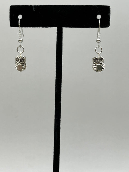 Silver Owl Earrings