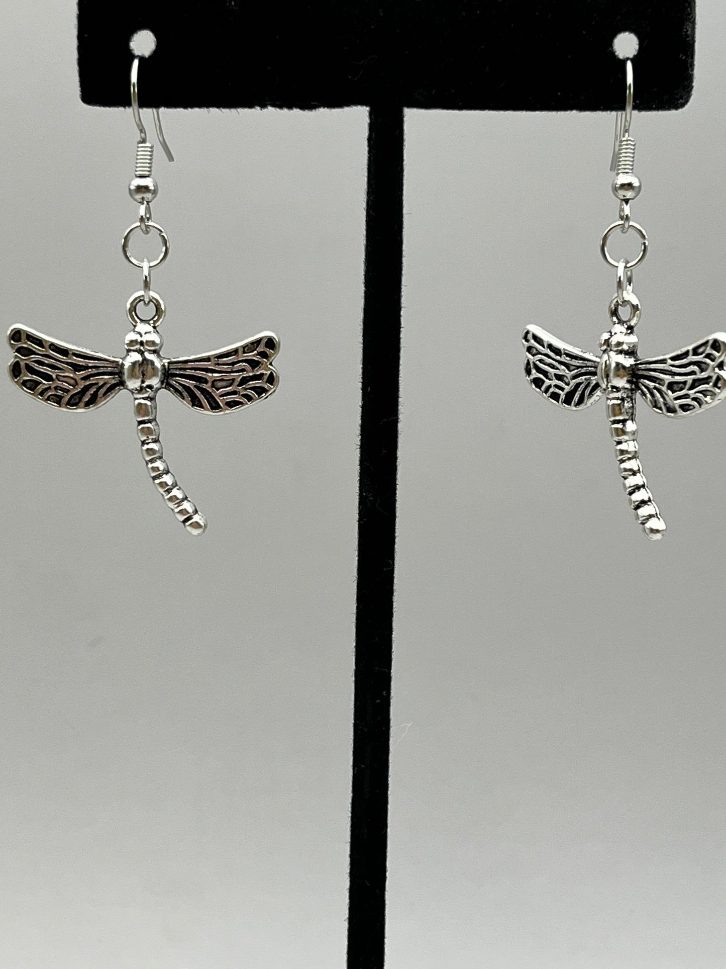 Silver Dragonfly Earrings