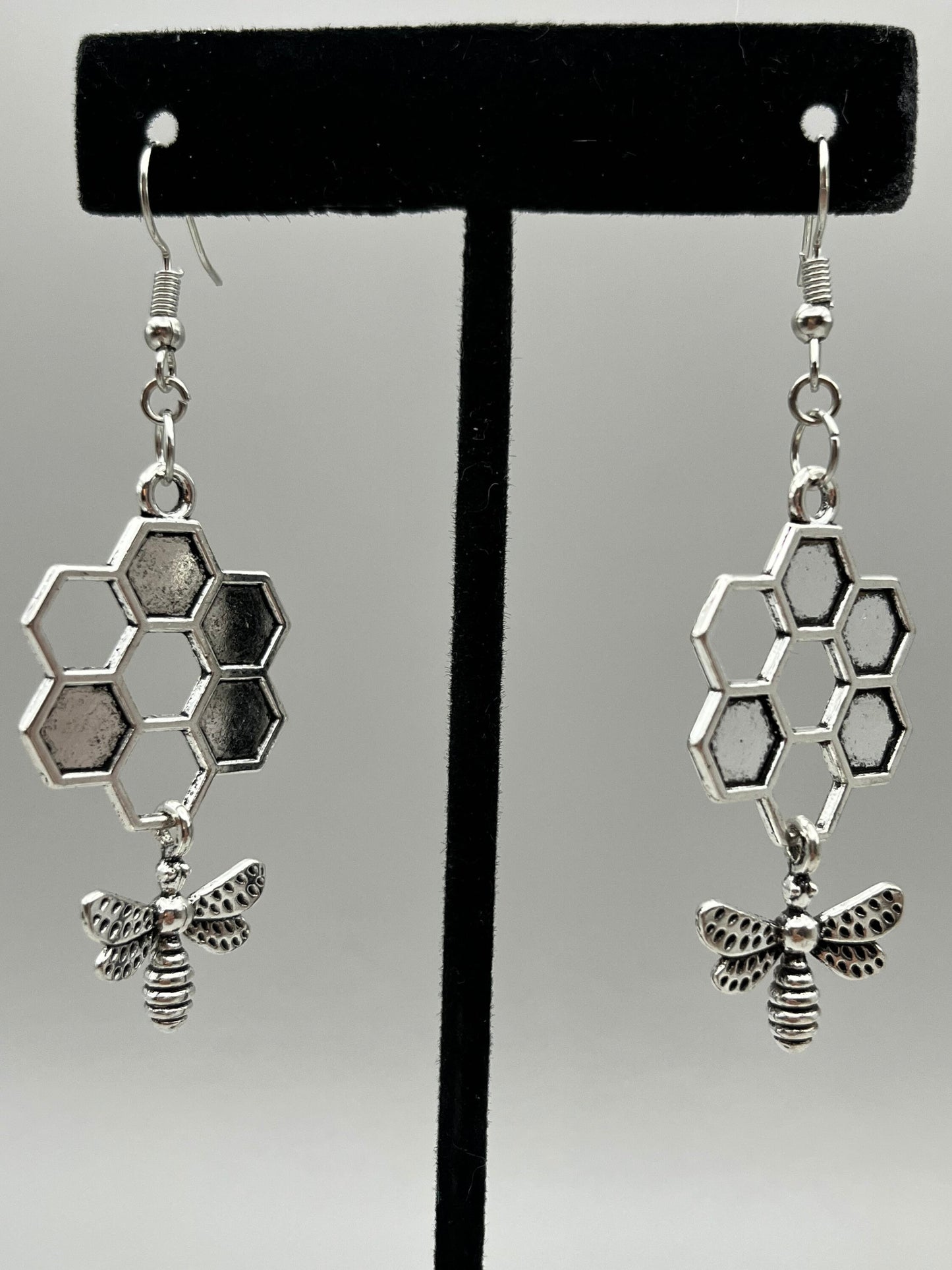 Bee & Honeycomb Earrings