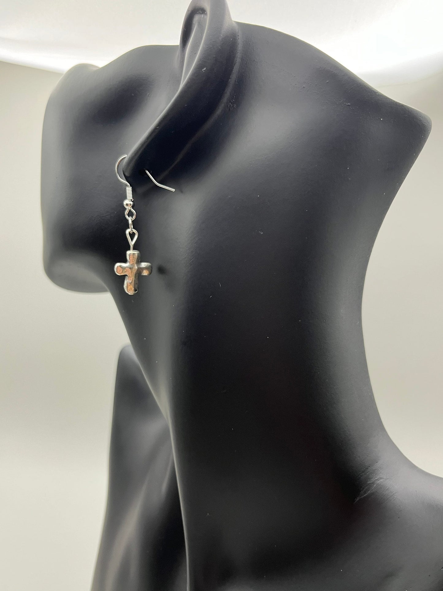 Silver Cross Earrings