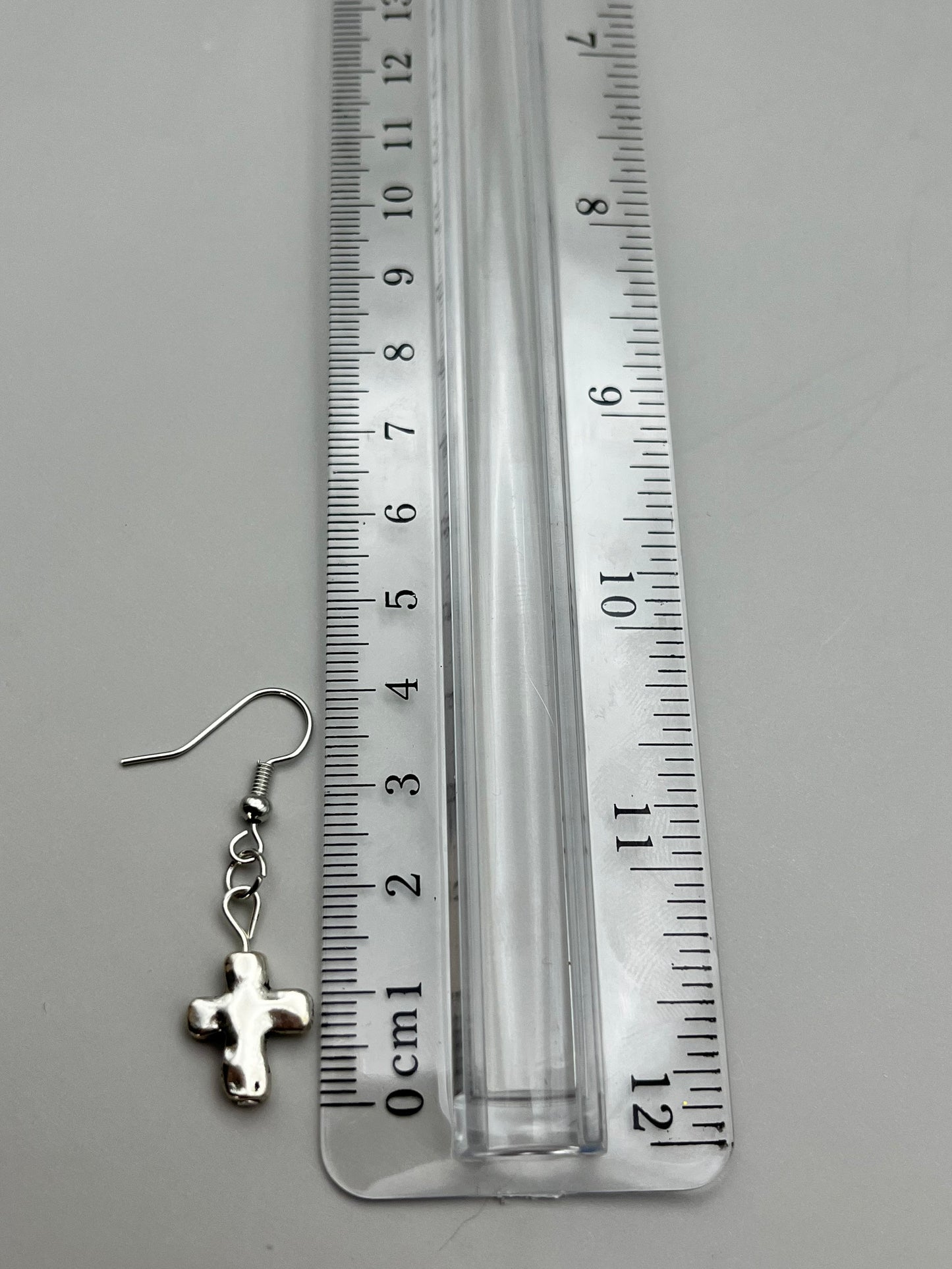 Silver Cross Earrings