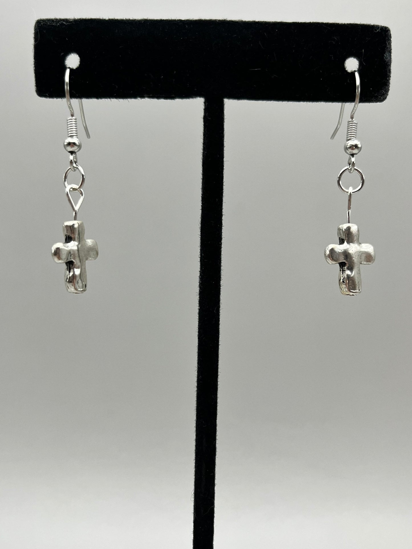 Silver Cross Earrings