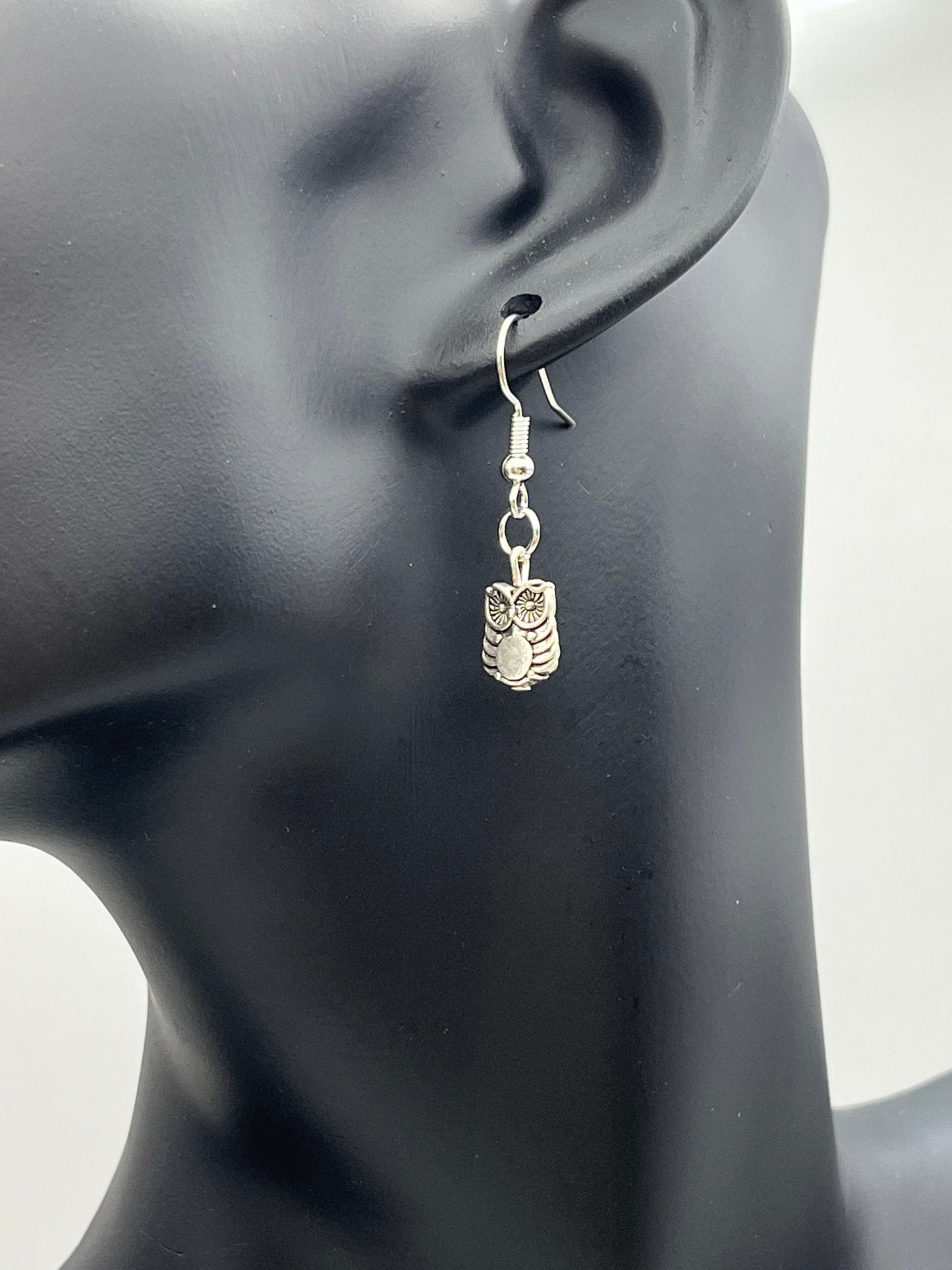 Silver Owl Earrings