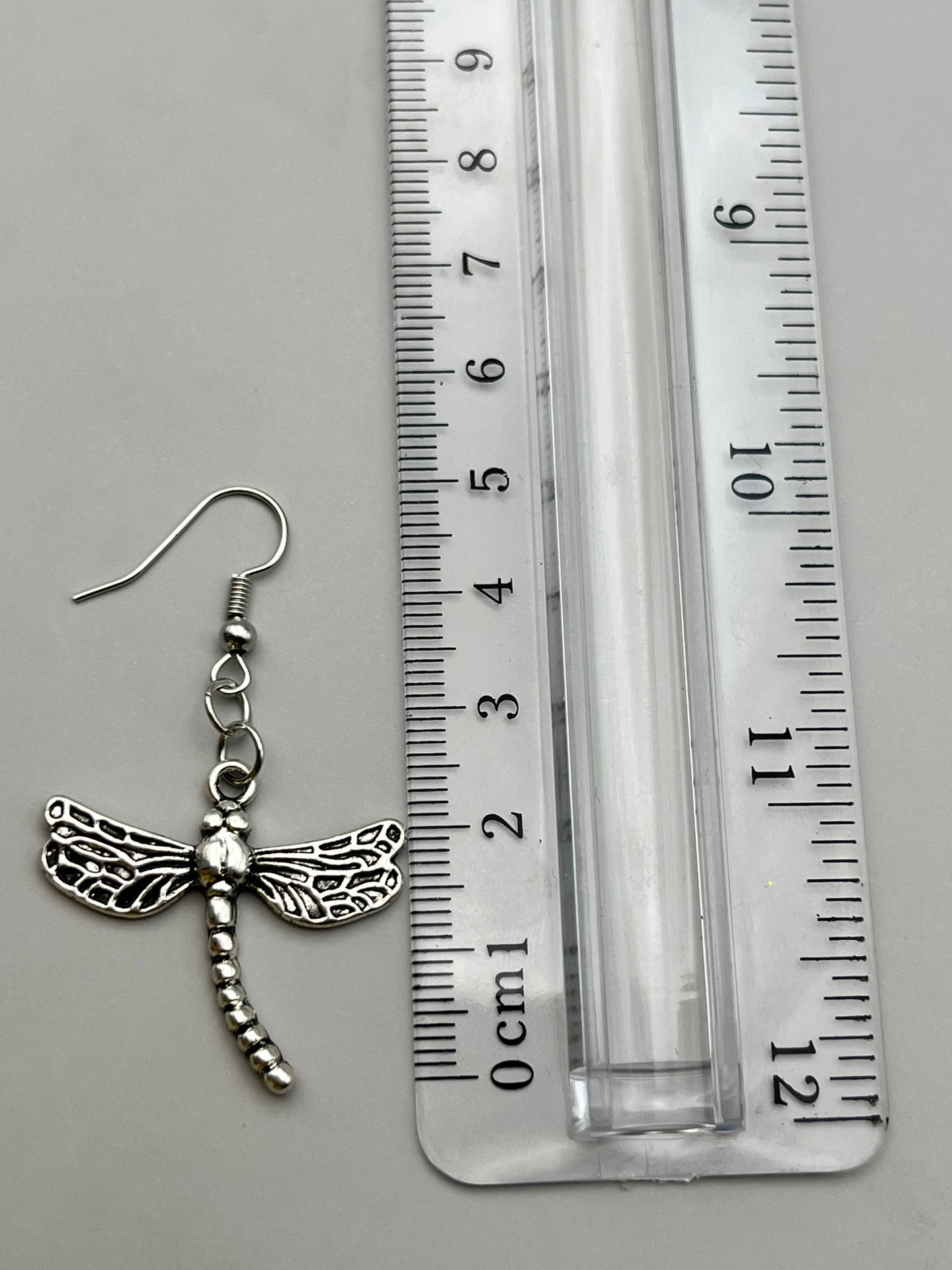 Silver Dragonfly Earrings