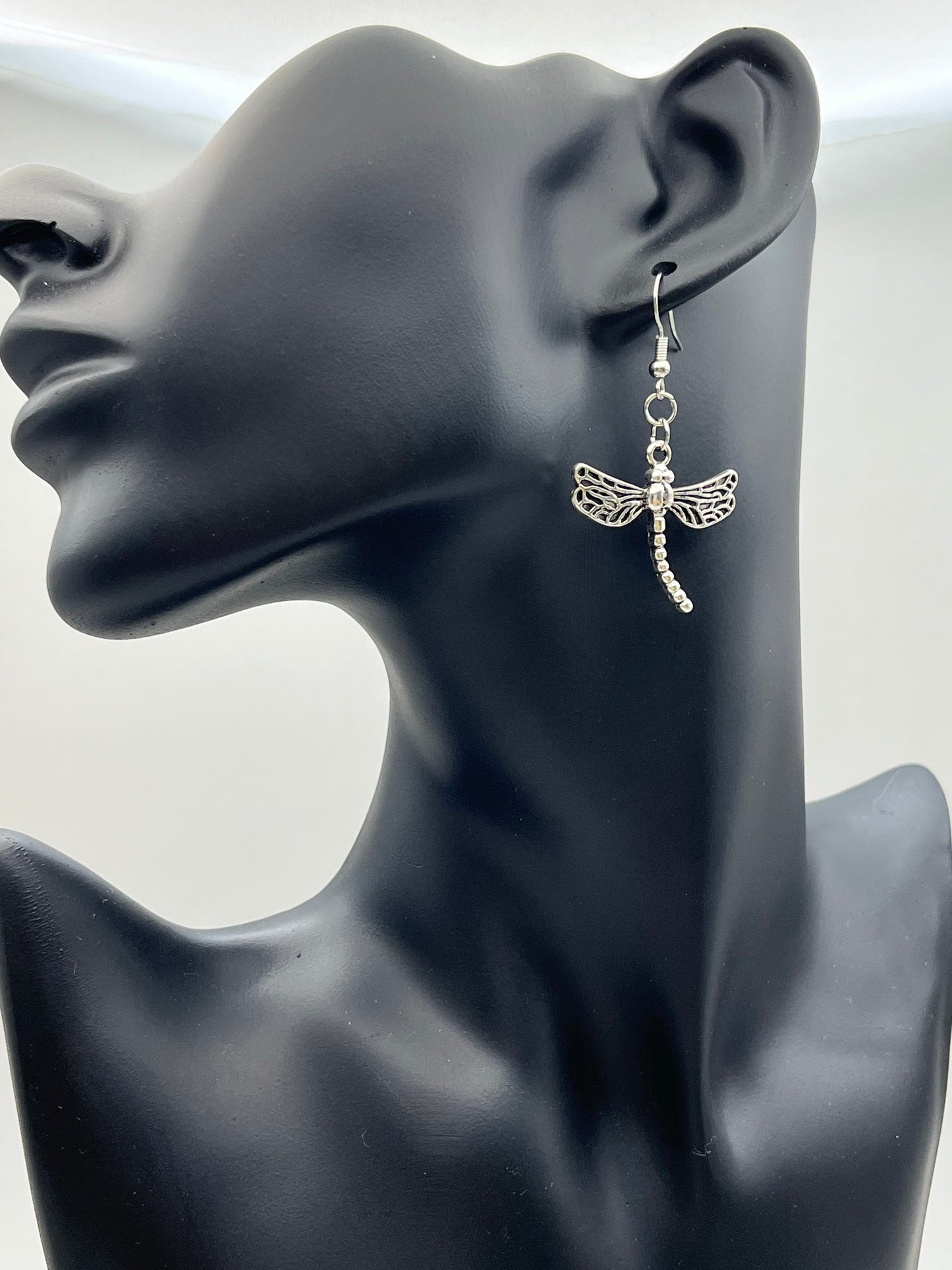 Silver Dragonfly Earrings