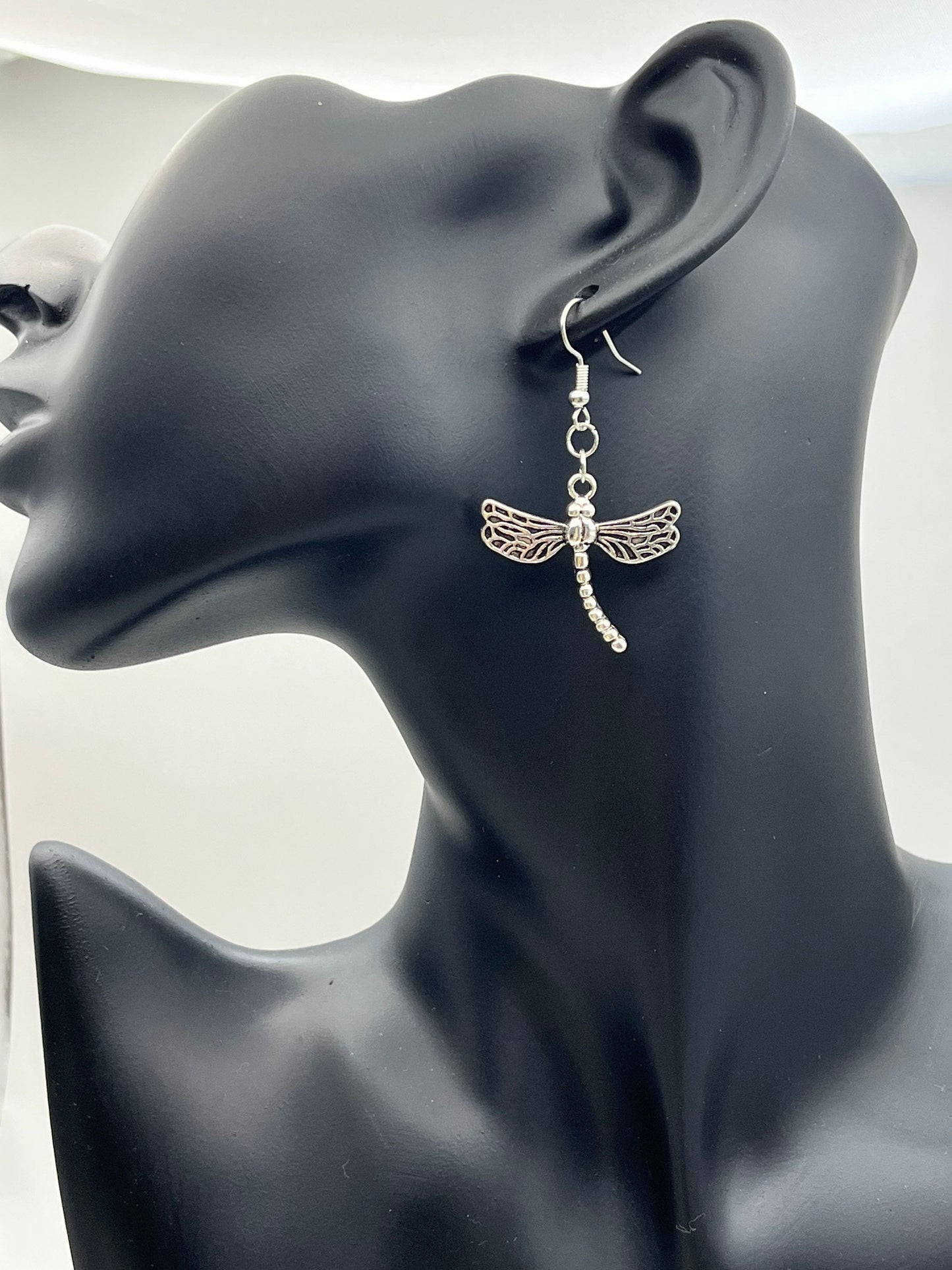 Silver Dragonfly Earrings