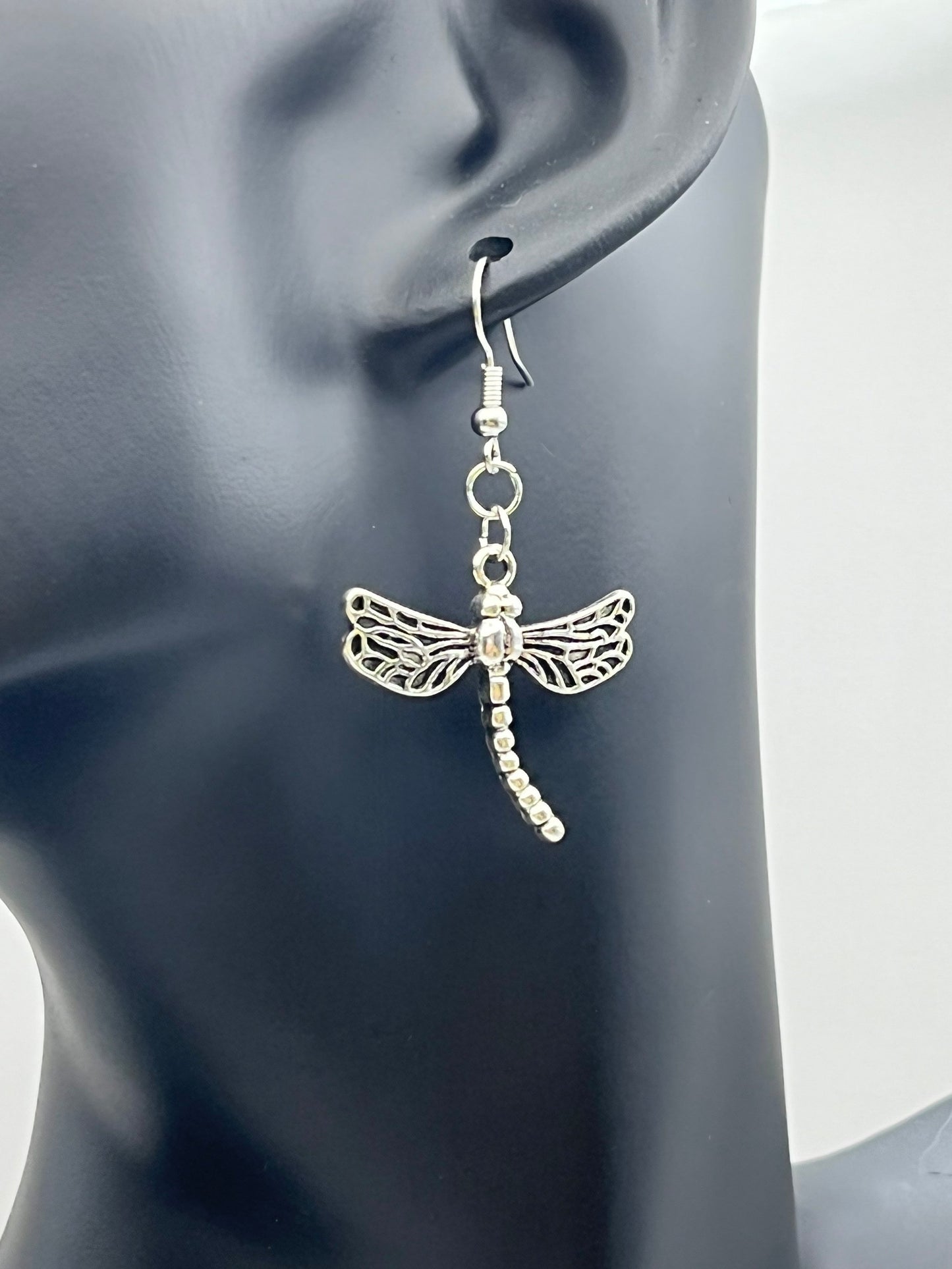 Silver Dragonfly Earrings