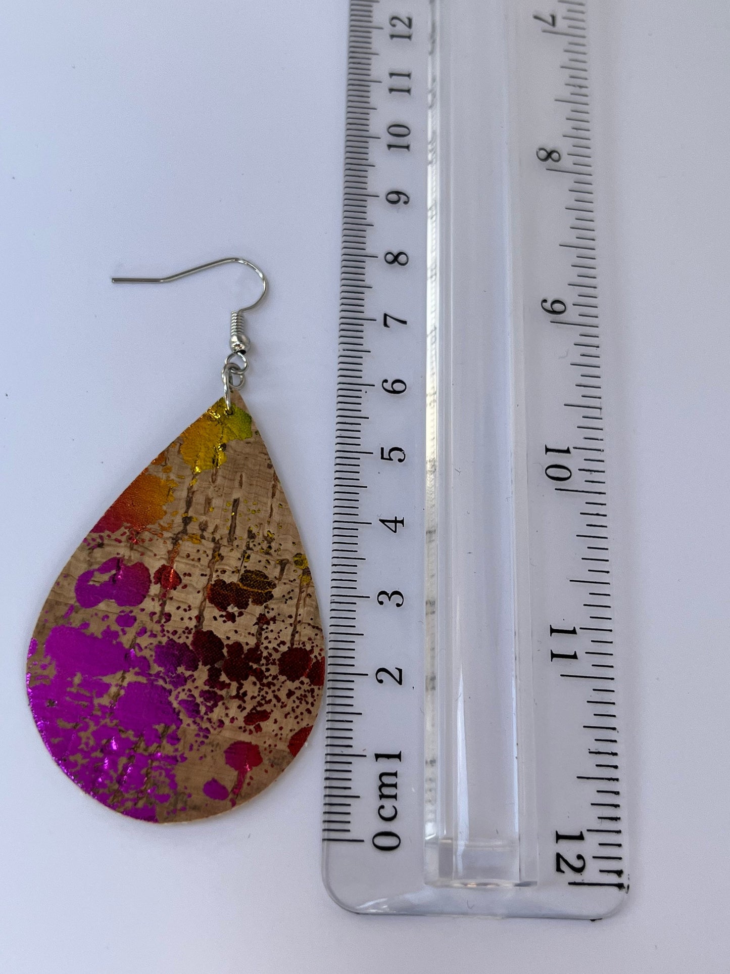 Cork Metallic Splatter Earrings