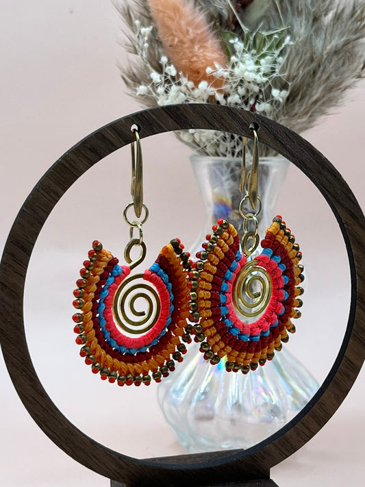 Colorful Spiral Earrings